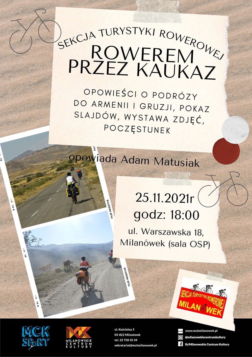 Rowerem przez Kaukaz - plakat