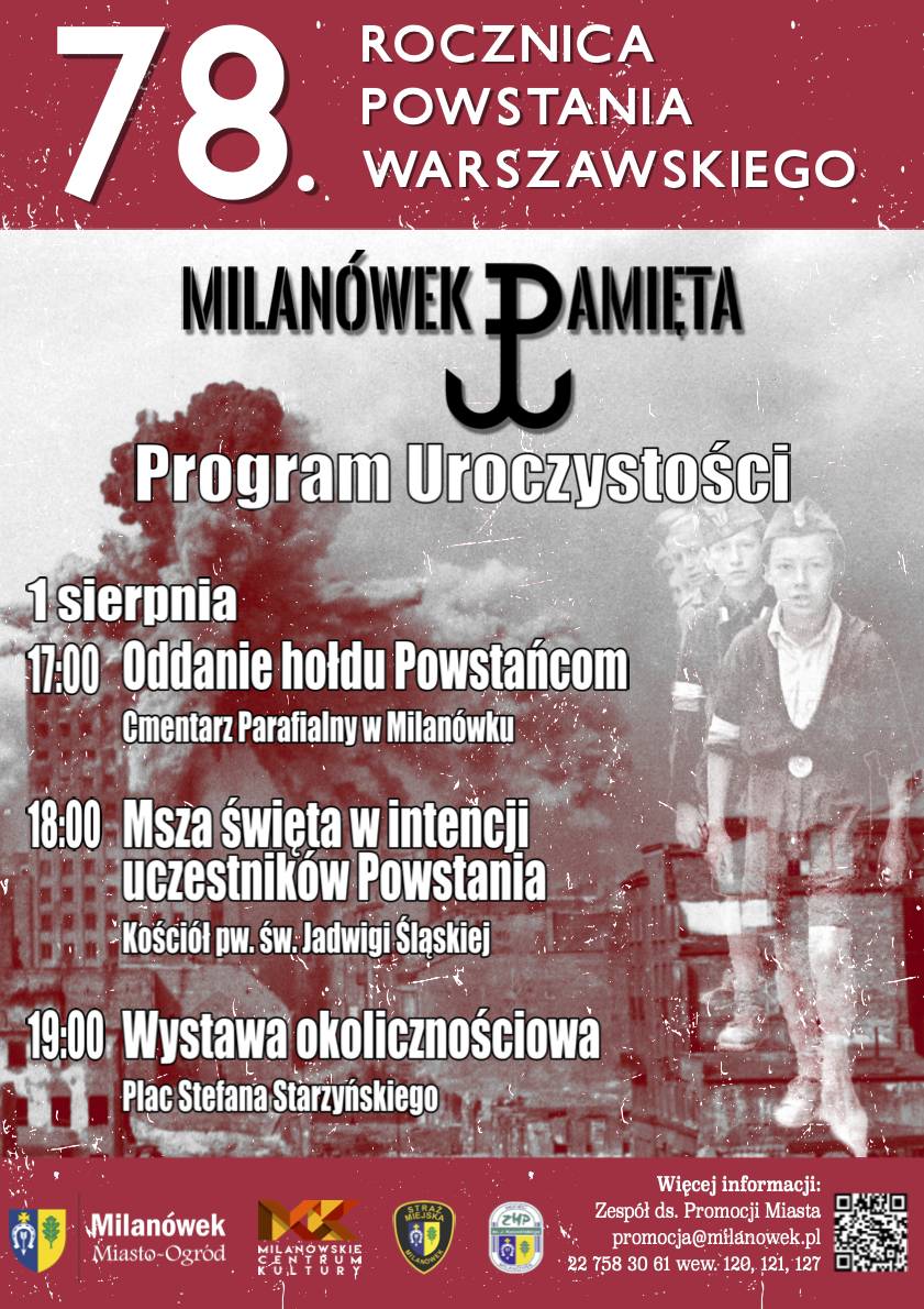 78. rocznica wybuchu Powstania Warszawskiego - plakat