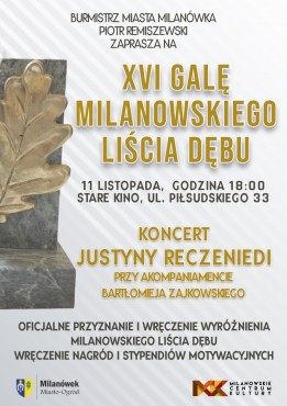 Gala XVI edycji Milanowskiego Liścia Dębu - grafika