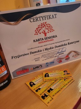 Firma „Fryzjerstwo Damskie i Męskie Domińska Katarzyna” w Milanówku  z certyfikatem „Firmy Przyjaznej Seniorom” - grafika