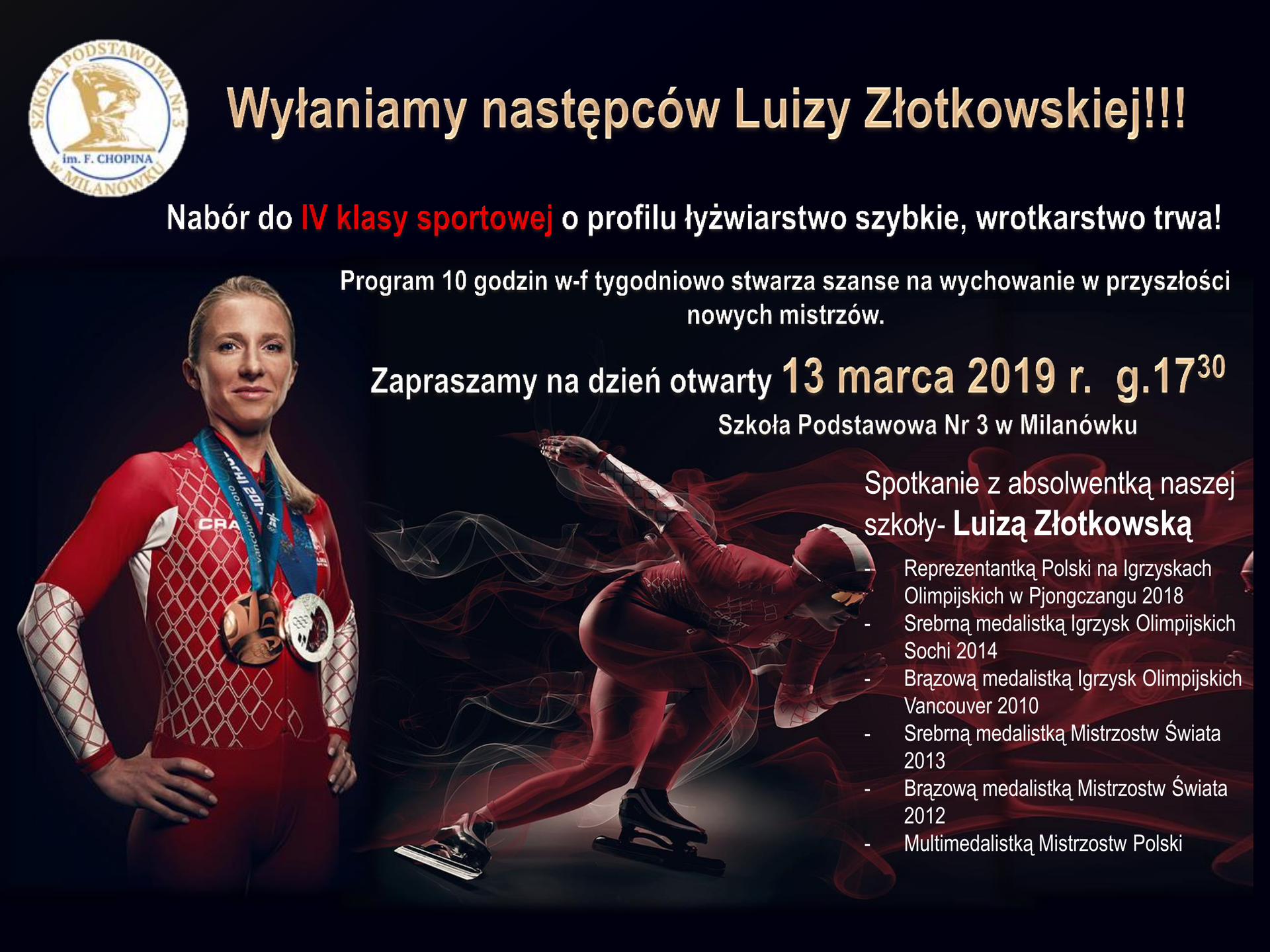 Klasa IV sportowa promowana przez Luizę Złotkowską