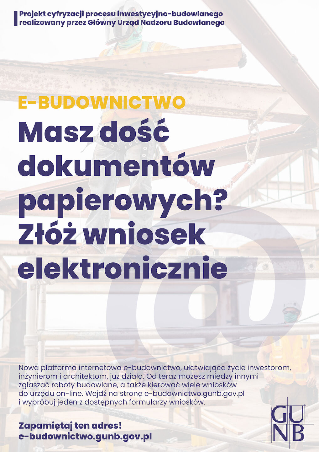 Serwis e-budownictwo - plakat