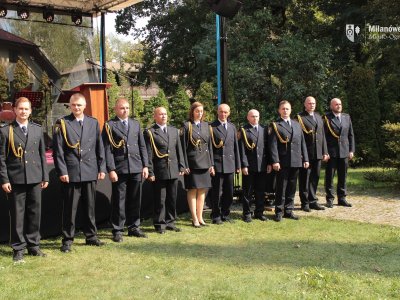 Strażnicy Miejscy z Milanówka w trakcie wręczania awansów i wyróżnień