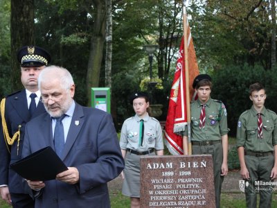 Przemówienie Zastępcy Burmistrza wygłoszone przy Pomniku Adama Bienia