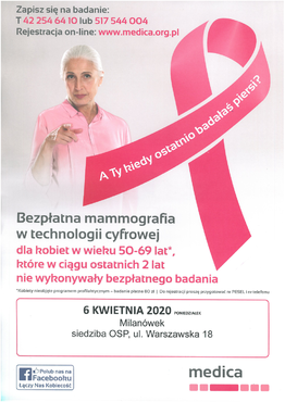 Bezpłatna mammografia w technologii cyfrowej - grafika