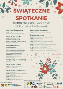 Świąteczne spotkanie w Milanówku - 18 grudnia 2021 r. - grafika