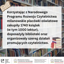 Realizacja Narodowego Programu Rozwoju Czytelnictwa w Milanówku  - grafika